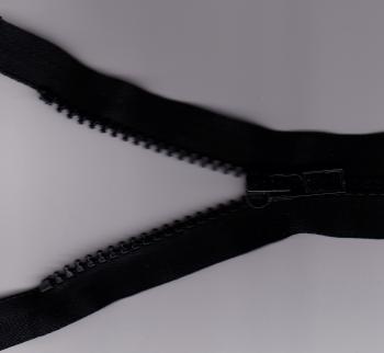 Zip kostěný 8mm nedělitelný 25cm černý