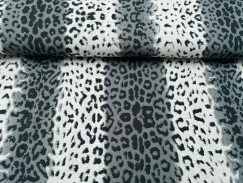 Teplákovina leopard šedočerný